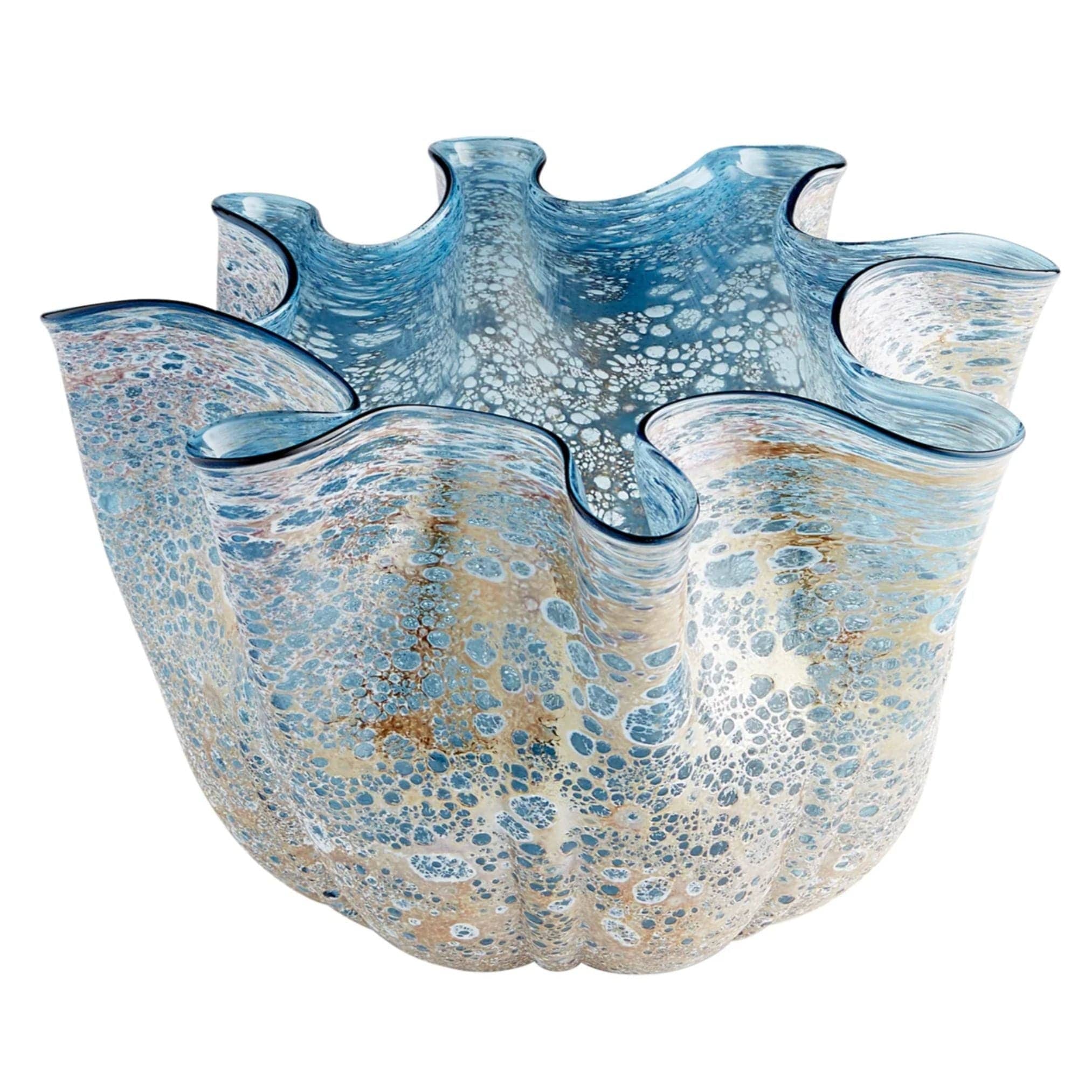 Blue Art Glass Decorative Bowls