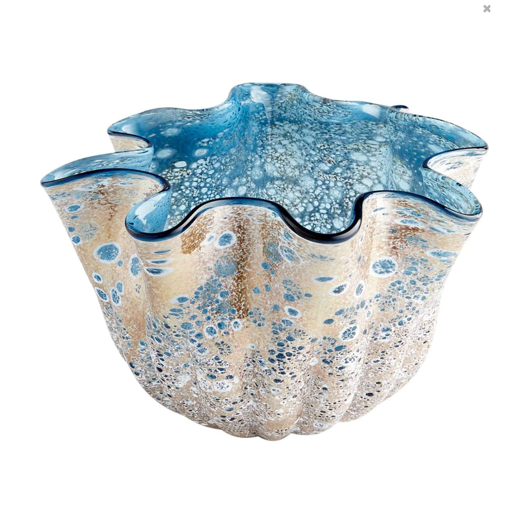 Blue Art Glass Decorative Bowls