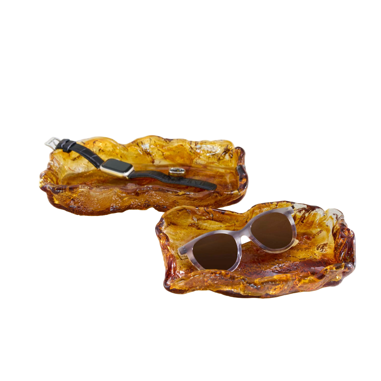 Molten Amber Decorative Bowl