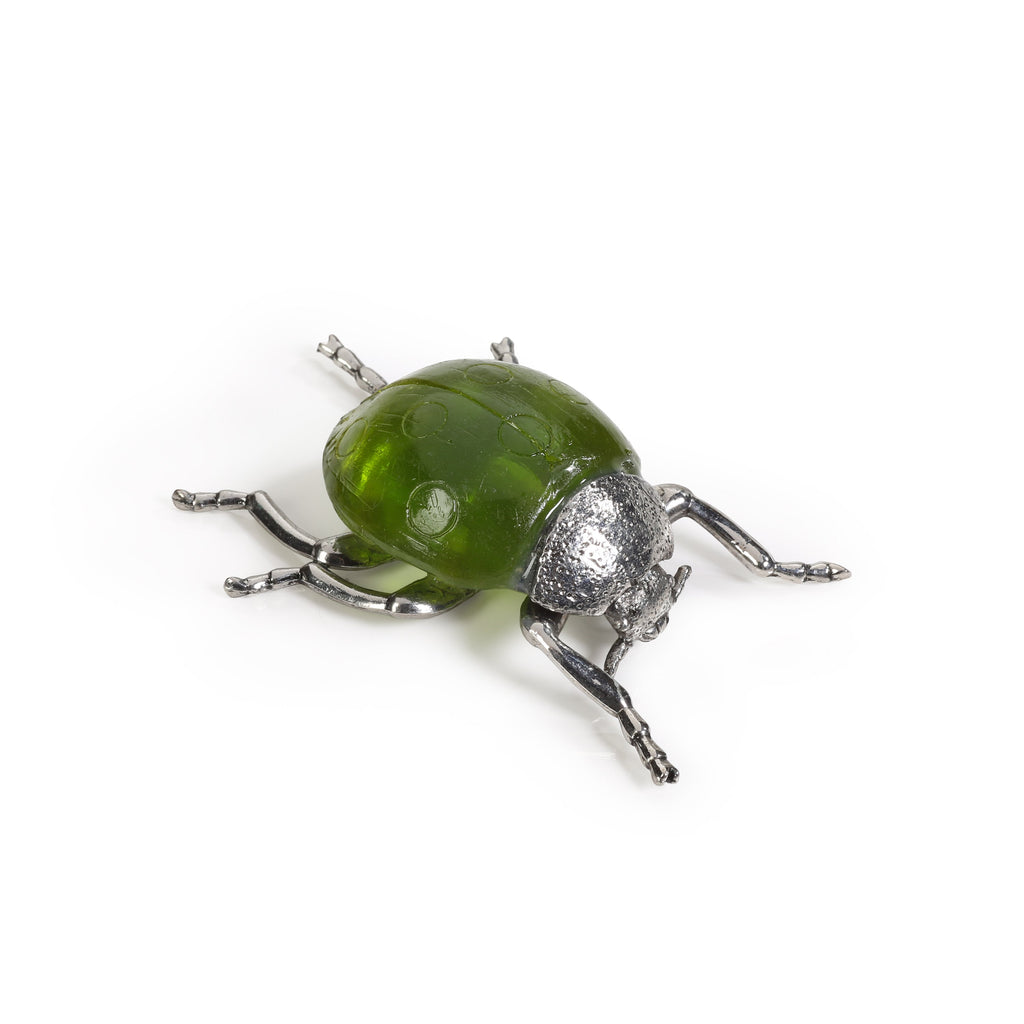Figurines décoratives Coccinelles Vertes, Lot de 2