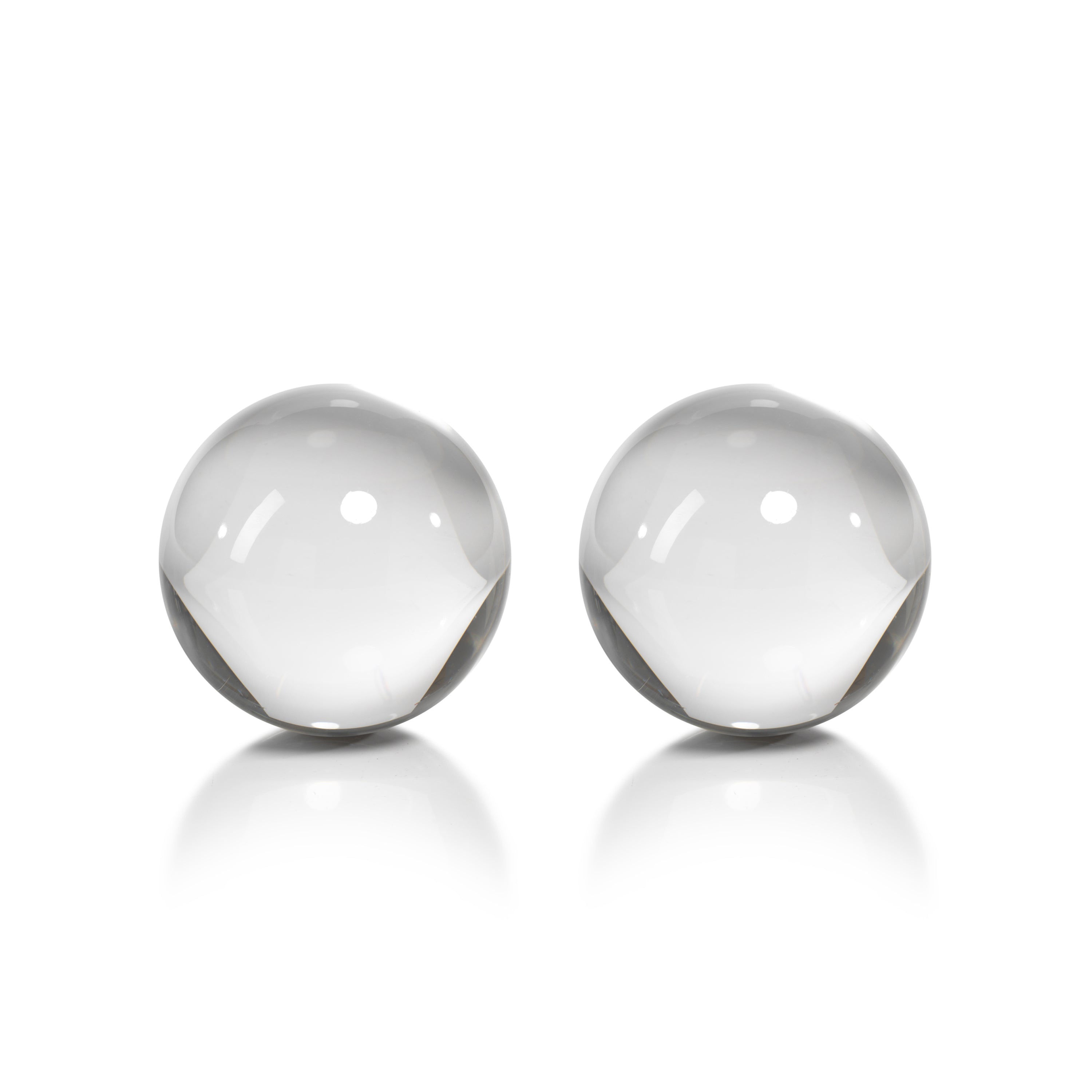 Boules décoratives en verre de cristal, moyennes, juin, lot de 2