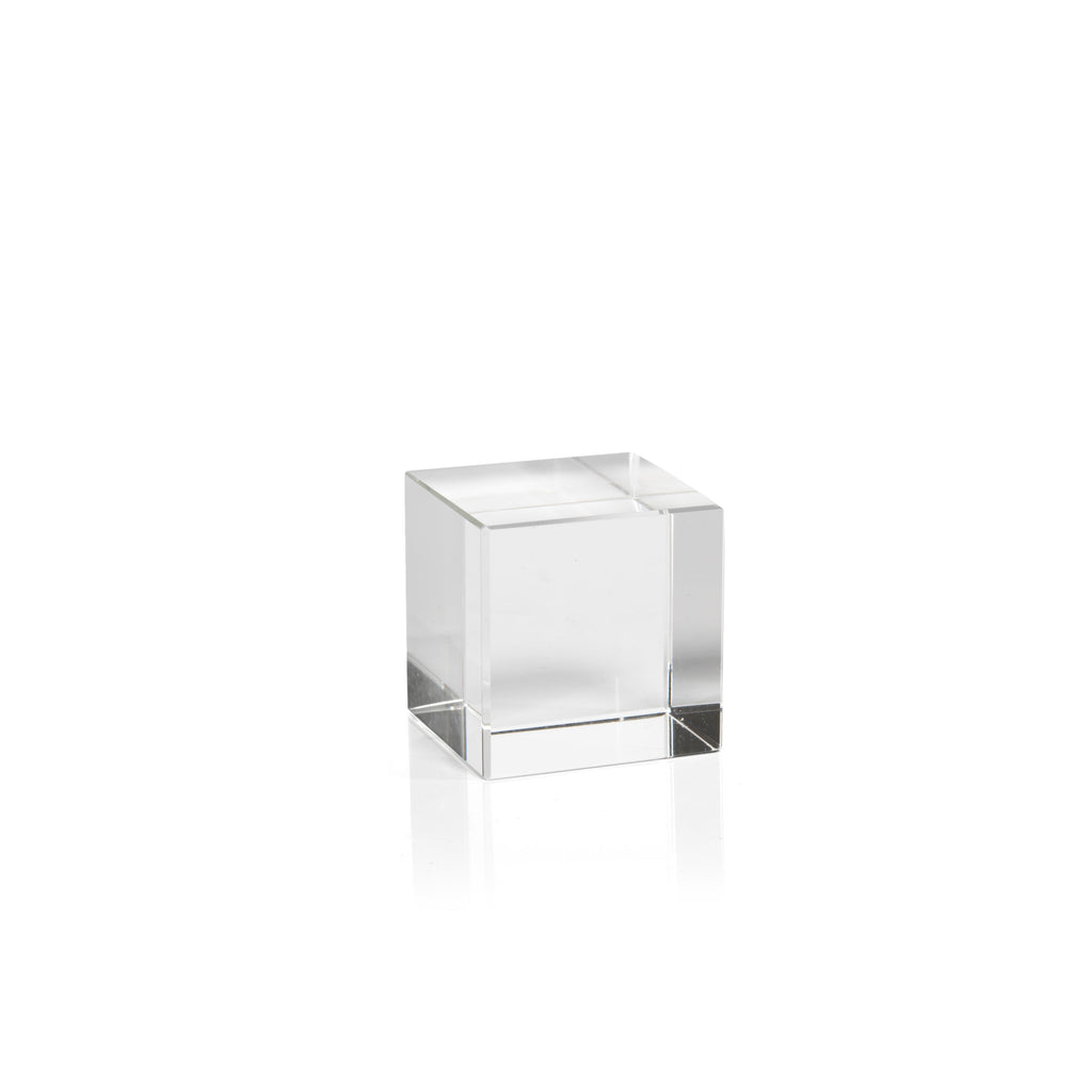 Cube en verre en cristal June, petit modèle, lot de 2