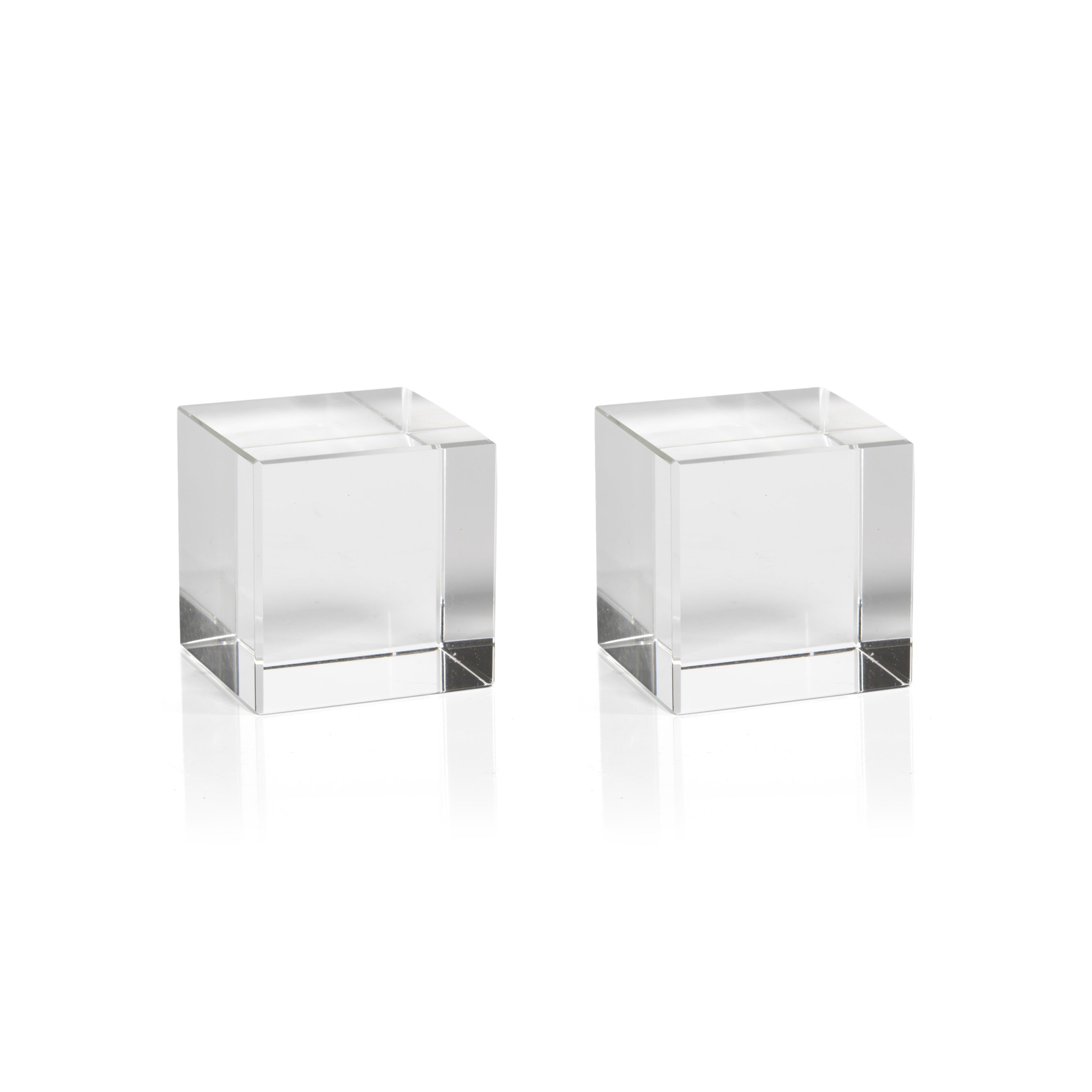 Cube en verre en cristal June, petit modèle, lot de 2