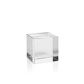 Cube en verre de cristal moyen juin - Lot de 2