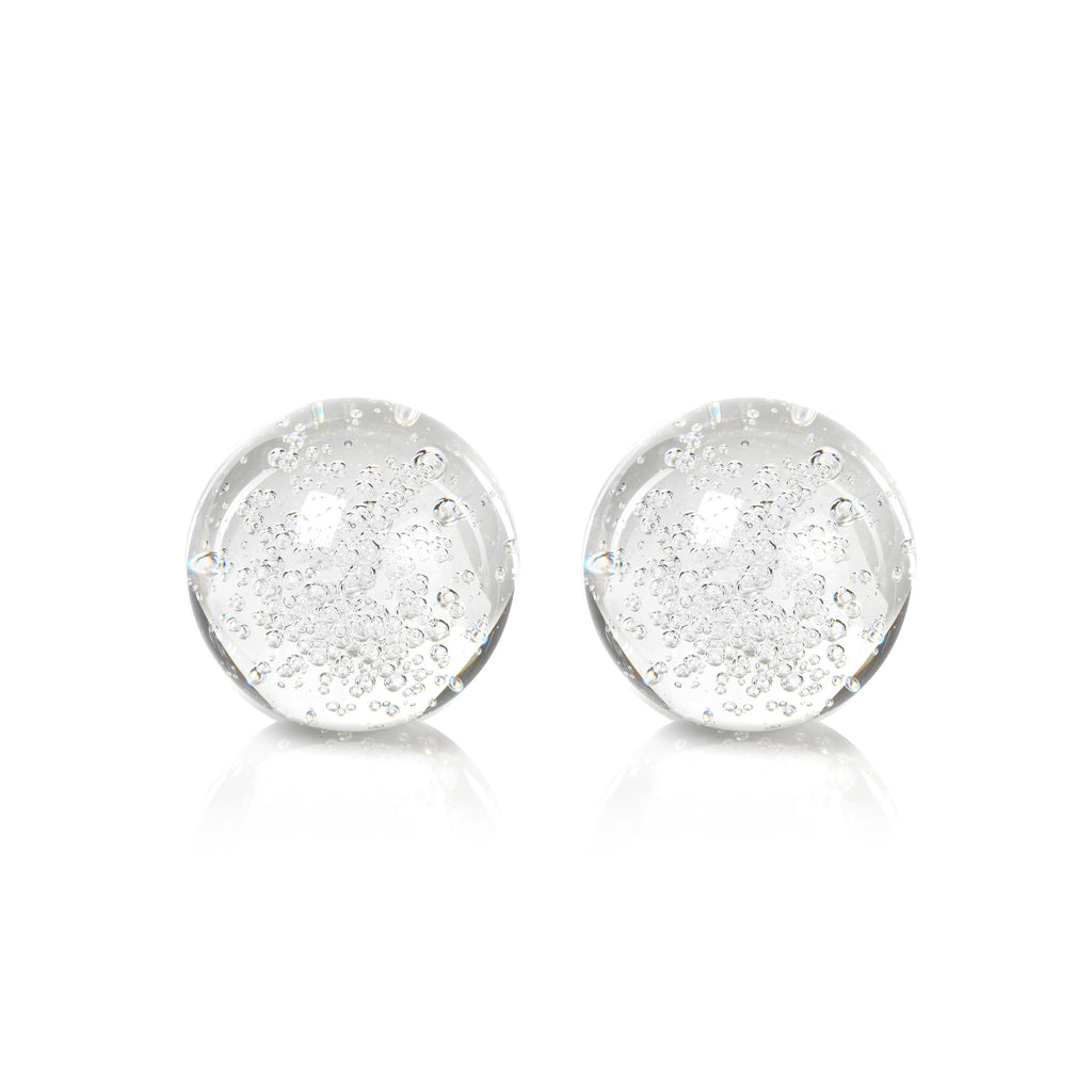 Boules de remplissage Bubbles en cristal, taille moyenne, lot de 2