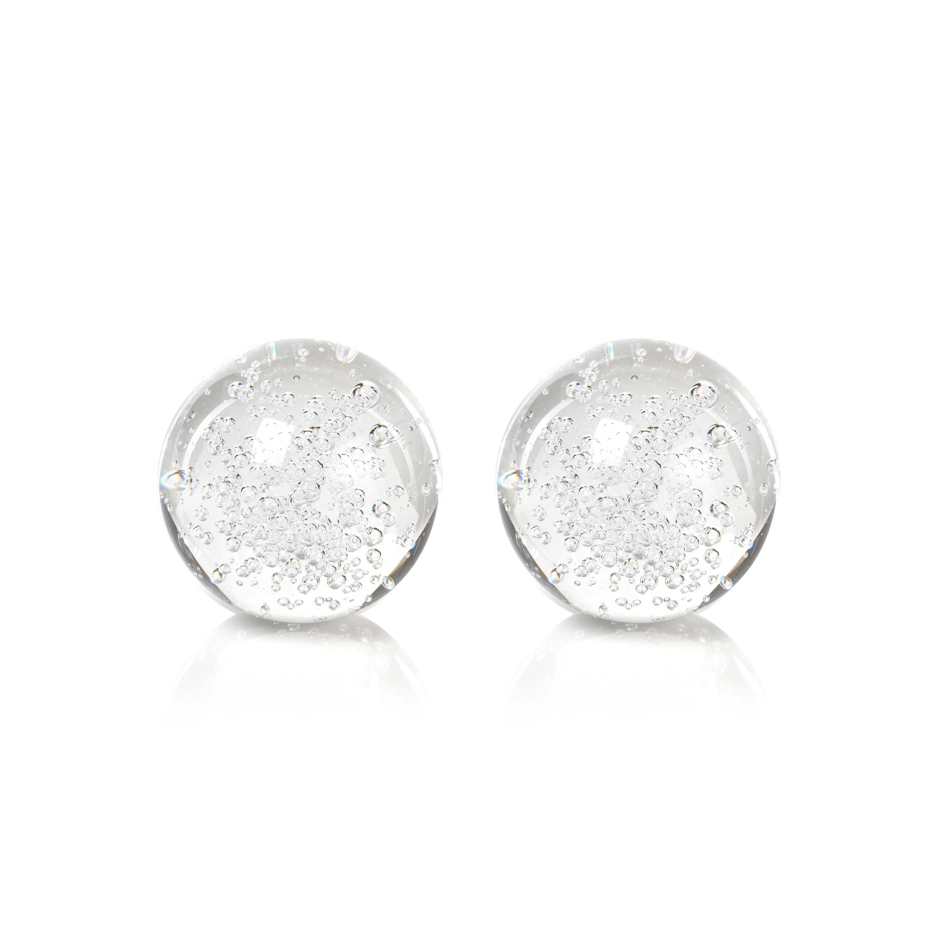 Boules de remplissage Bubbles en cristal, taille moyenne, lot de 2