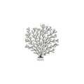 Sculpture en zinc Branche de corail sur base en marbre, petite