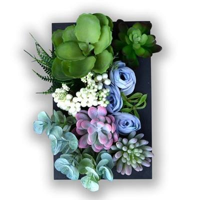 Décoration Murale de Fausses Plantes Artificielles 3D Simulation Succulente Plantes Vertes Fleurs Décoration Murale Maison Intérieur Chambre