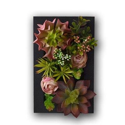 Décoration Murale de Fausses Plantes Artificielles 3D Simulation Succulente Plantes Vertes Fleurs Décoration Murale Maison Intérieur Chambre