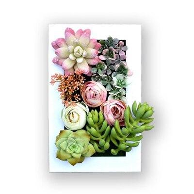 Décoration Murale de Fausses Plantes Artificielles 3D Simulation Succulente Plantes Vertes Fleurs Décoration Murale Maison Intérieur Chambre