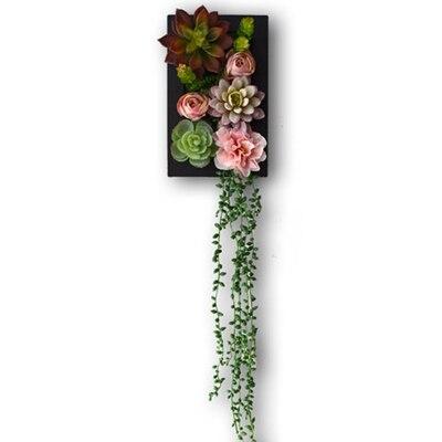 Décoration Murale de Fausses Plantes Artificielles 3D Simulation Succulente Plantes Vertes Fleurs Décoration Murale Maison Intérieur Chambre
