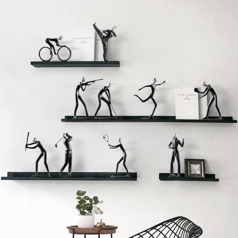 Statue de Figurines de Mouvement Créatives Sculpture de Personnages en Résine Figurines de Personnes Décorations de Maison Salon Chambre Statues Artisanales d'Art