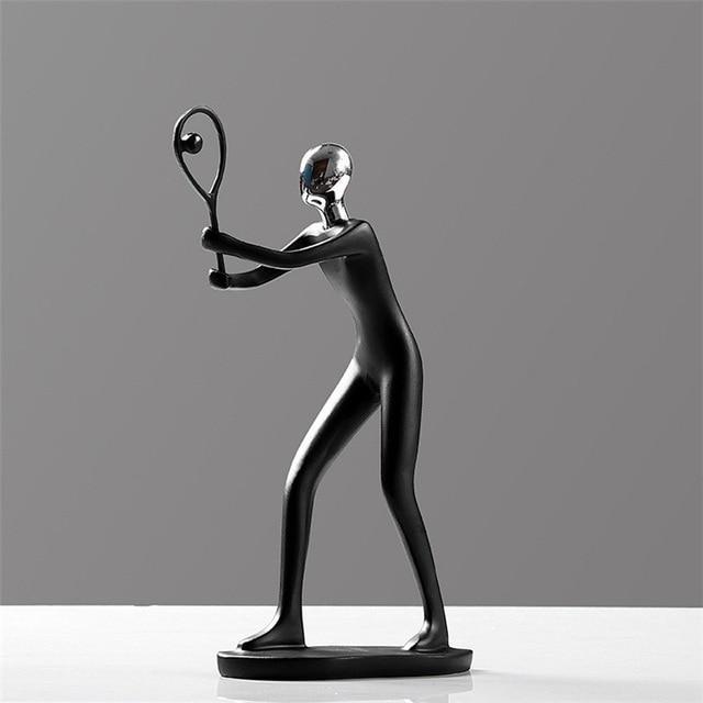 Statue de Figurines de Mouvement Créatives Sculpture de Personnages en Résine Figurines de Personnes Décorations de Maison Salon Chambre Statues Artisanales d'Art