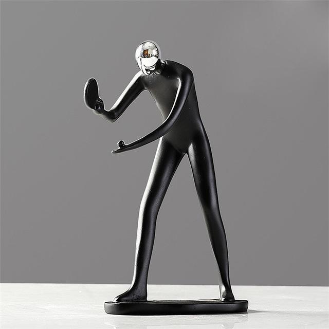 Statue de Figurines de Mouvement Créatives Sculpture de Personnages en Résine Figurines de Personnes Décorations de Maison Salon Chambre Statues Artisanales d'Art