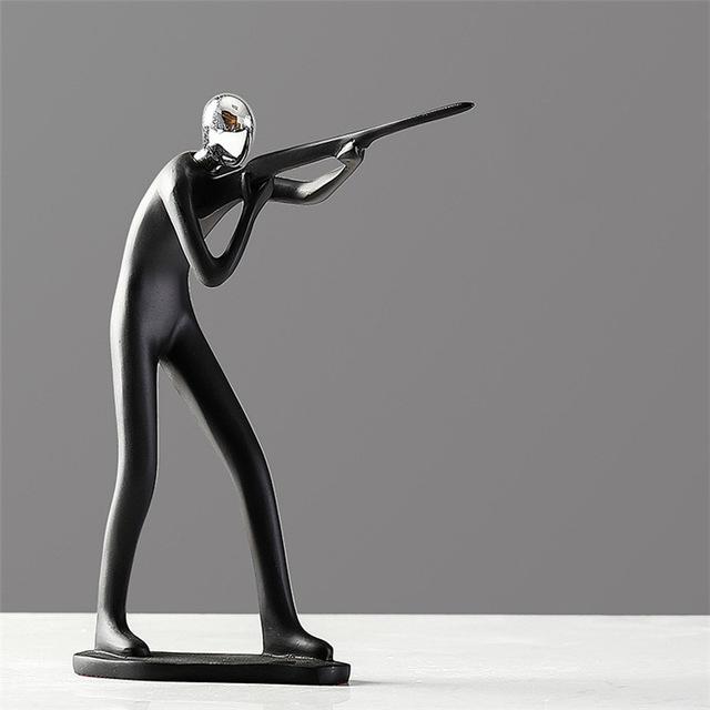 Statue de Figurines de Mouvement Créatives Sculpture de Personnages en Résine Figurines de Personnes Décorations de Maison Salon Chambre Statues Artisanales d'Art
