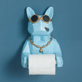 Sculpture de statue de chien animal 3D Décoration murale Porte-mouchoirs Accessoires de décoration d'intérieur Salle de bain Figurine suspendue Boîte à mouchoirs en rouleau