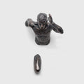 Sculpture de Course Créative Style Industriel en Résine Décoration Murale de Salon Figurine de Coureur Statue Homme de Sport