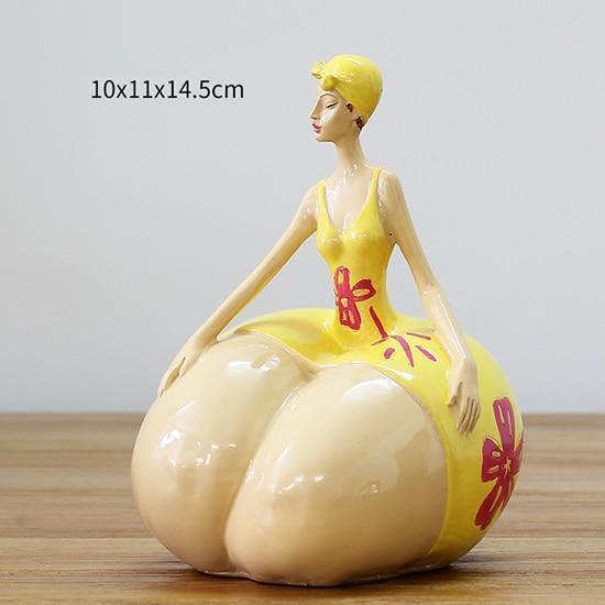 Belle femme pulpeuse Objets d'art en résine Belle sculpture de femme Décoration d'intérieur d'art abstrait