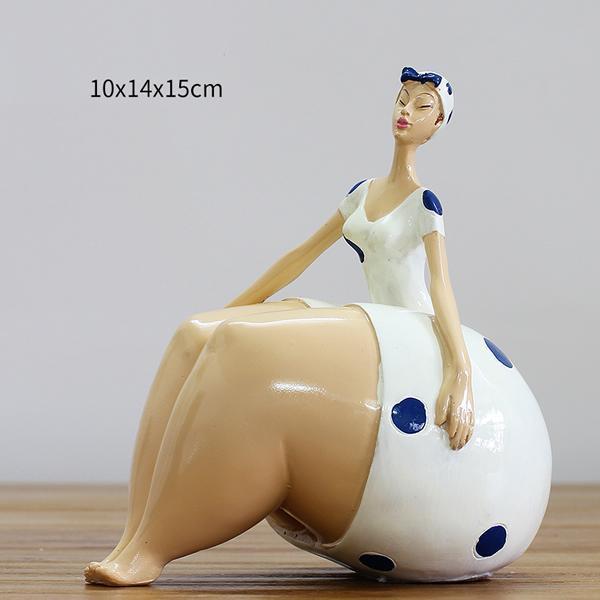 Belle femme pulpeuse Objets d'art en résine Belle sculpture de femme Décoration d'intérieur d'art abstrait