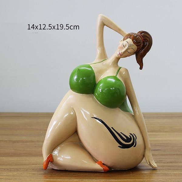 Belle femme pulpeuse Objets d'art en résine Belle sculpture de femme Décoration d'intérieur d'art abstrait