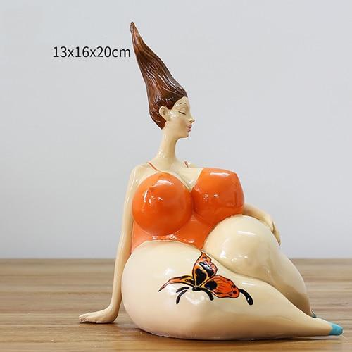 Belle femme pulpeuse Objets d'art en résine Belle sculpture de femme Décoration d'intérieur d'art abstrait